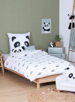 POSCIEL-DLA-DZIECI-BAWELNIANA-BIALA-MOTYW-PANDA-140-x-200-cm-DWUSTRONNA-Marka-Atmosphera