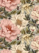 Watercolour Peonies Light mini