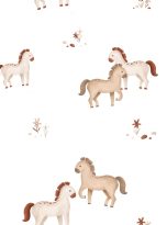 Seamless,Pattern,With,Cute,Horse,And,Flowers,And,Stones,In