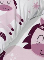 Close up of bedding sheets with copy space,White pillow on the b