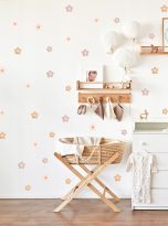 Naklejki-na-sciane-kwiatki-kwiaty-stokrotki-bezowe-kolorowe-EAN-GTIN-5906079177801