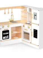Drewniana-Zabawka-Edukacyjna-Kuchnia-Narozna-z-Lodowka-Piekarnik-Akcesoria-Stan-opakowania-oryginalne