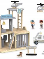 Edukacyjna-Zabwka-dla-Dzieci-Drewniany-Komisiarat-Policji-Kreatywna-Zabawa