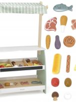 STRAGAN-SKLEP-STOISKO-TARGOWE-MARKET-DREWNIANE-ZESTAW-AKCESORIA-VIGA-POLARB