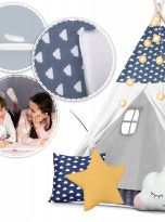 TIPI-namiot-wigwam-dla-dzieci-Girlanda-Poduszki-swiatelka-Wysokosc-produktu-190-cm