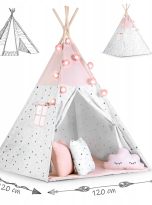 TIPI-namiot-wigwam-dla-dzieci-TEEPEE-Girlanda-Poduszki-Stabilizator-Nukido-Waga-produktu-z-opakowaniem-jednostkowym-4-6-kg