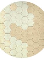 dywan-bawelnainy-okragly-o-140-honeycomb-golden-planet-bee-lorena-canals