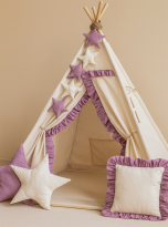 namiot tipi beż z falbankami