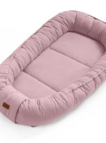 Gniazdko-kokon-z-poduszka-i-kocykiem-niemowlecy-MUSLIN-pudrowy-rozowy-Stan-opakowania-oryginalne