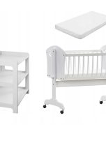 Zestaw-kolyska-materac-komoda-pielegnacyjna-MOON-bialy-biel