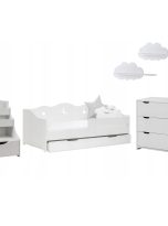 Zestaw-lozko-komoda-polki-regal-biblioteczka