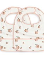 jollein-2-sliniaki-wodoodporne-z-kieszonka-brzoskwinie-peach