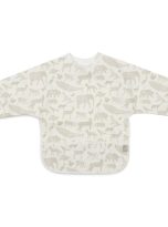 jollein-sliniak-fartuszek-z-rekawami-i-kieszonka-wodoodporny-zwierzeta-animals-olive-green