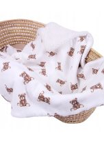 kocyk baranek biel + misie 2