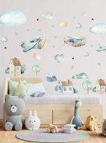 naklejki-na-sciane-malowane-SAMOLOTY-dla-dzieci-niebieskie-50x100cm-Dlugosc-50-cm