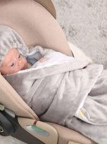 OTULACZ-DO-FOTELIKA-WOZKA-NOSIDELKA-ZAPINANY-CIEPLY-BAWELNA-PLUSZ-BABYMAM-Kolor-szary