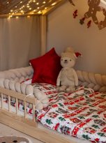 posciel swiateczne domki