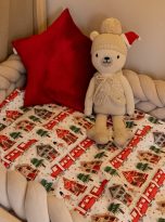 posciel swiateczne domki i pociagi