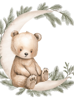 Świąteczny Miś na Księżycu podgląd