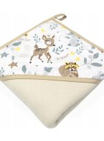 okrycie kapielowe beżowe lesne zwierzaki