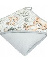 okrycie kapielowe szare zwierzatka