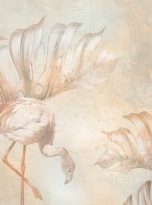 Illustration,Of,Tropical,Wallpaper,Print,Design,With,Monstera,Leaves,,Flamingo