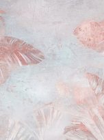 Illustration,Of,Wallpaper,Design,With,Tropic,Leaves,On,Textured,Background.