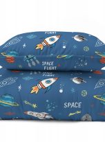 Komplet-poscieli-Detexpol-bawelna-kosmos-planety-rakieta-140×200-cm-posciel