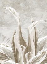 Illustration,Of,Wallpaper,Design,With,Tropic,Leaves,On,Textured,Background.