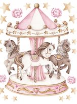 Naklejka-na-sciane-karuzela-konie-kucyki-cyrk-roz