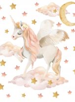 Naklejki-na-sciane-dla-dzieci-jednorozec-pegaz-gwiazdki-ksiezyc-XL-Pomieszczenie-Pokoj-dzieciecy-Salon-Sypialnia