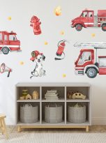 Naklejki-na-sciane-dla-dzieci-straz-pozarna-woz-strazacki-strazak-Marka-bez-marki