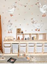 Naklejki-na-sciane-gesi-gaski-ges-boho-gwiazdki-groszki-Dlugosc-130-cm