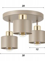 LAMPA-sufitowa-wiszaca-LED-ZYRANDOL-PLAFON-loft-nowoczesna-E27-bezowa-Kod-producenta-Lampa-LX1020-BEIGE-GOLD-3x-E27