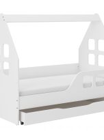 Lozko-dzieciece-DOMEK-z-SZUFLADA-140×70-materac-Biale-lub-Sonoma